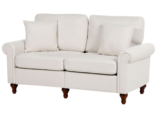 2 Seater Fabric Sofa Beige GINNERUP