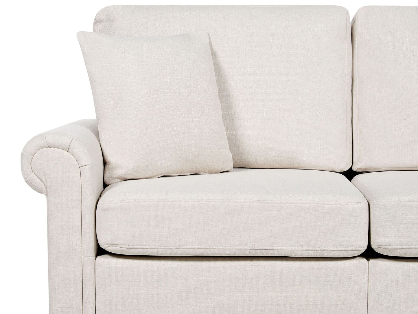 2 Seater Fabric Sofa Beige GINNERUP