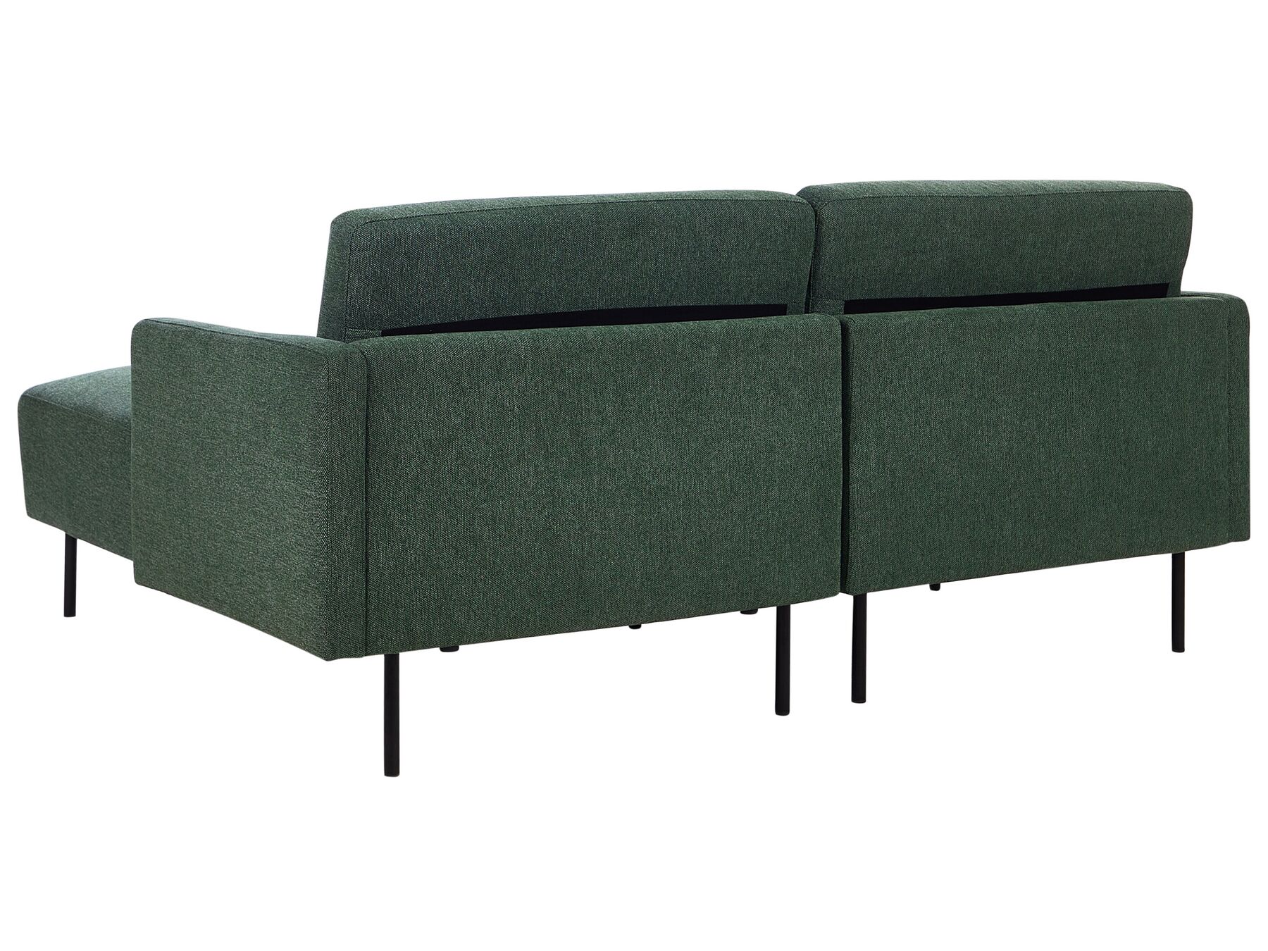 Left Hand 2 Seater Fabric Corner Sofa Dark Green BREDA