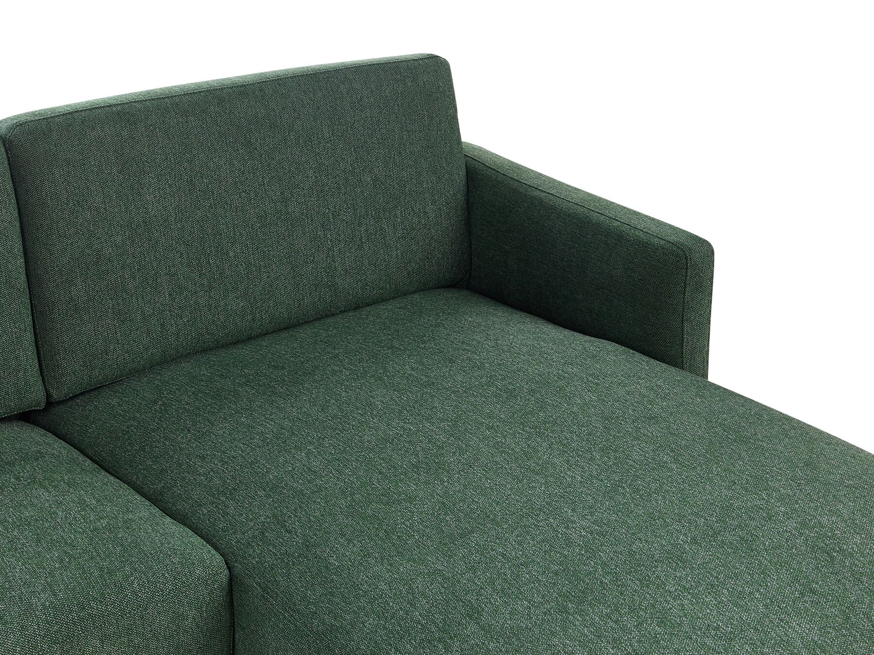 Left Hand 2 Seater Fabric Corner Sofa Dark Green BREDA