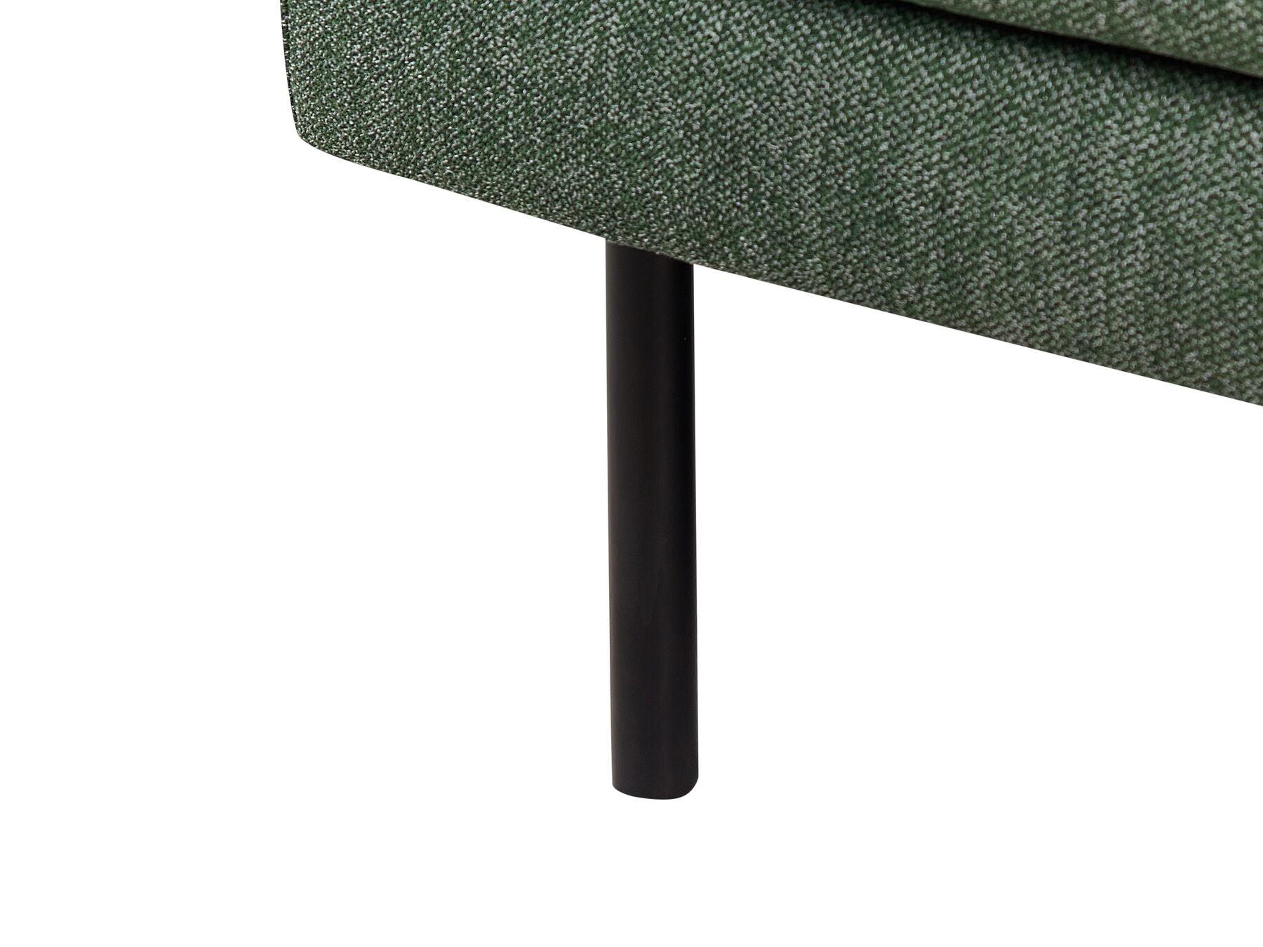Left Hand 2 Seater Fabric Corner Sofa Dark Green BREDA