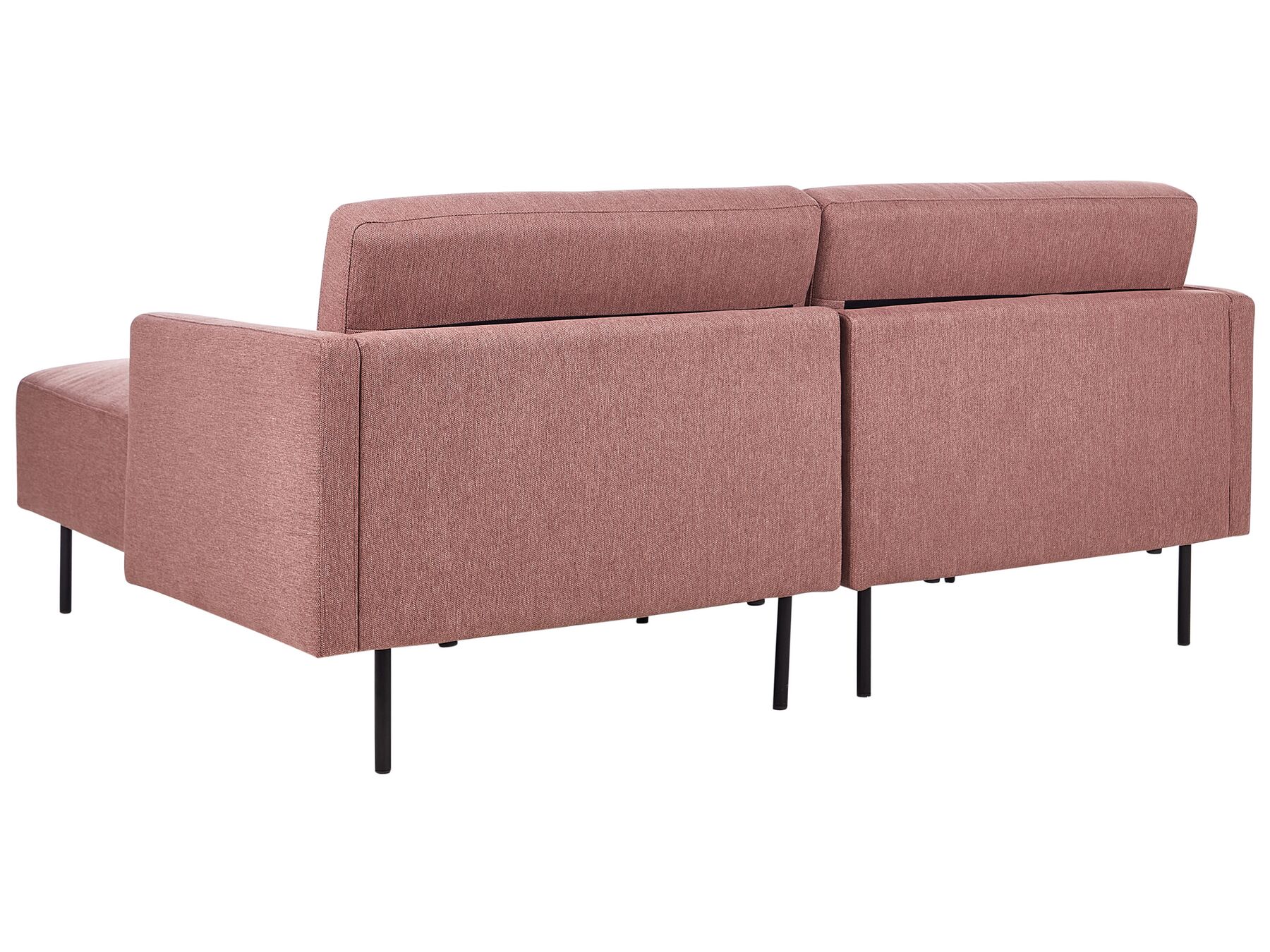 Left Hand 2 Seater Fabric Corner Sofa Pink BREDA