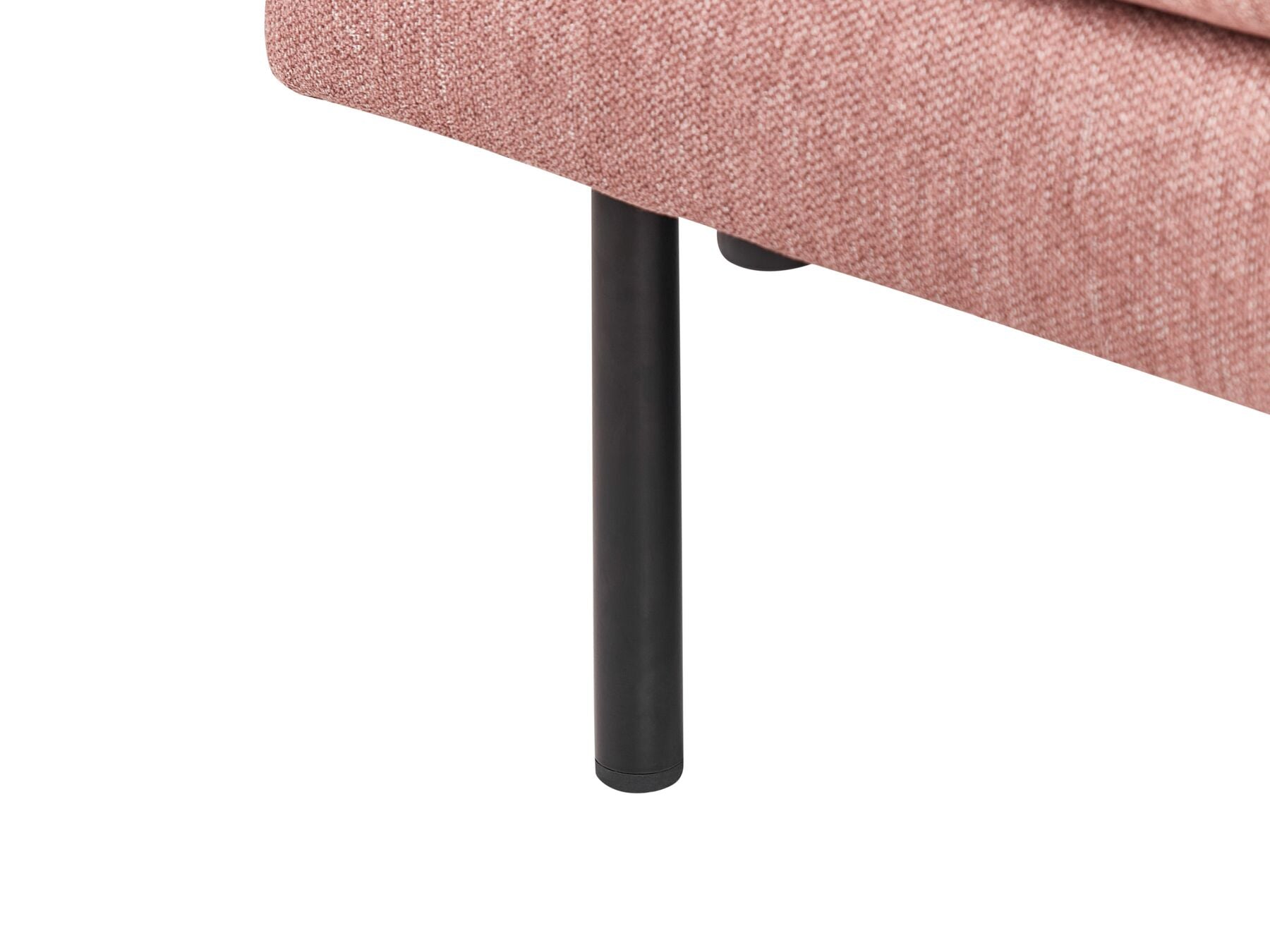 Left Hand 2 Seater Fabric Corner Sofa Pink BREDA