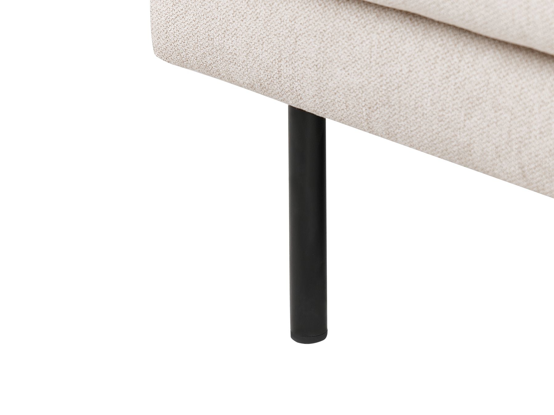 Left Hand 2 Seater Fabric Corner Sofa Beige BREDA