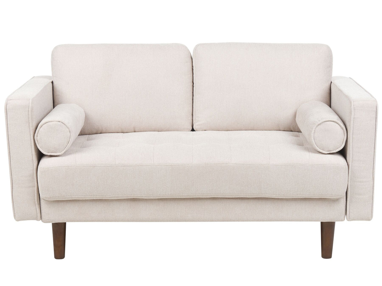 2 Seater Fabric Sofa Beige NURMO