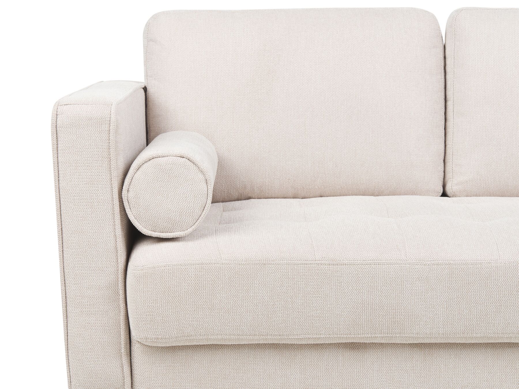 2 Seater Fabric Sofa Beige NURMO