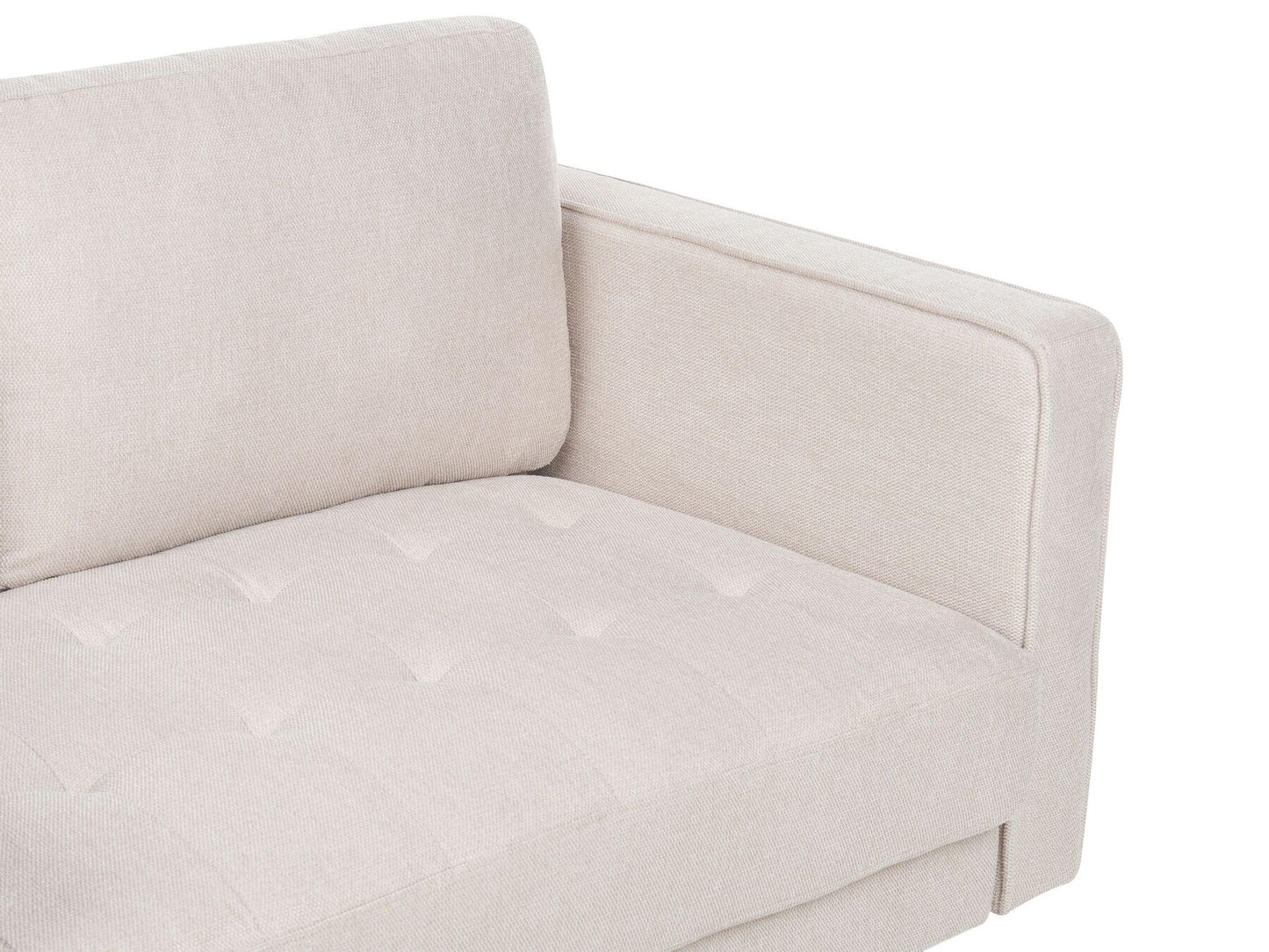 2 Seater Fabric Sofa Beige NURMO