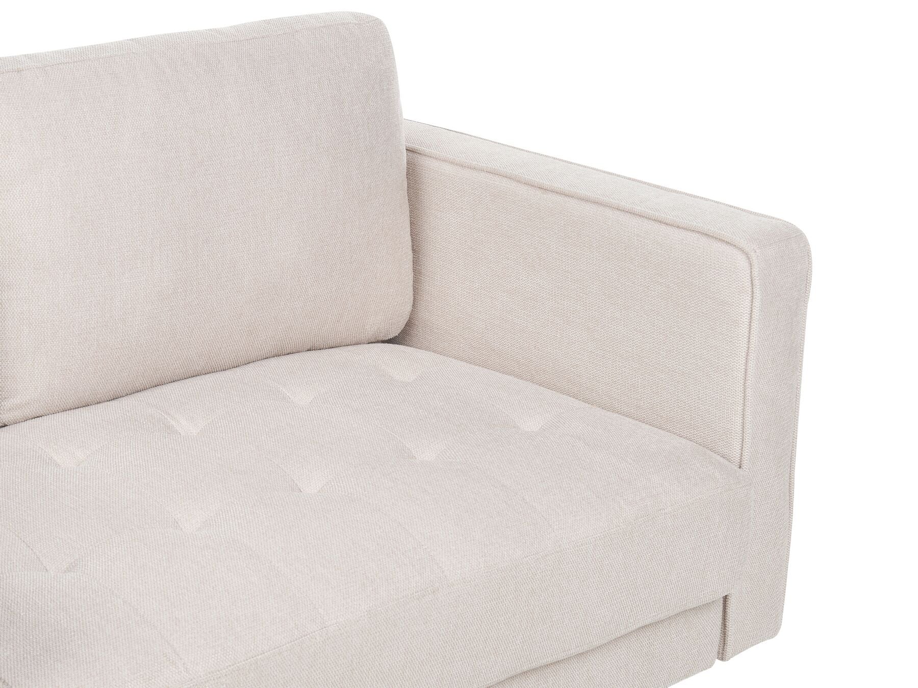 2 Seater Fabric Sofa Beige NURMO