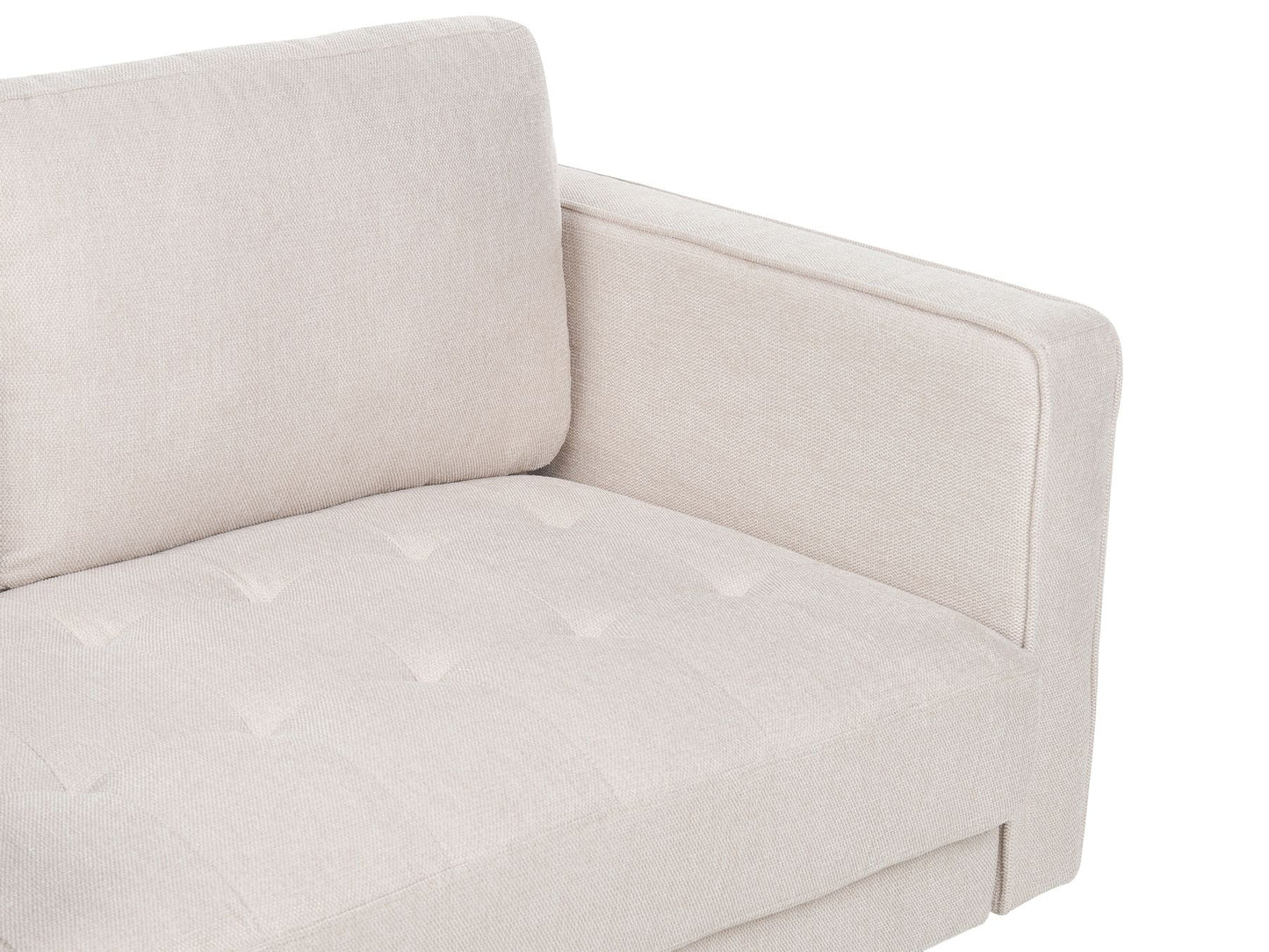 3 Seater Fabric Sofa Beige NURMO