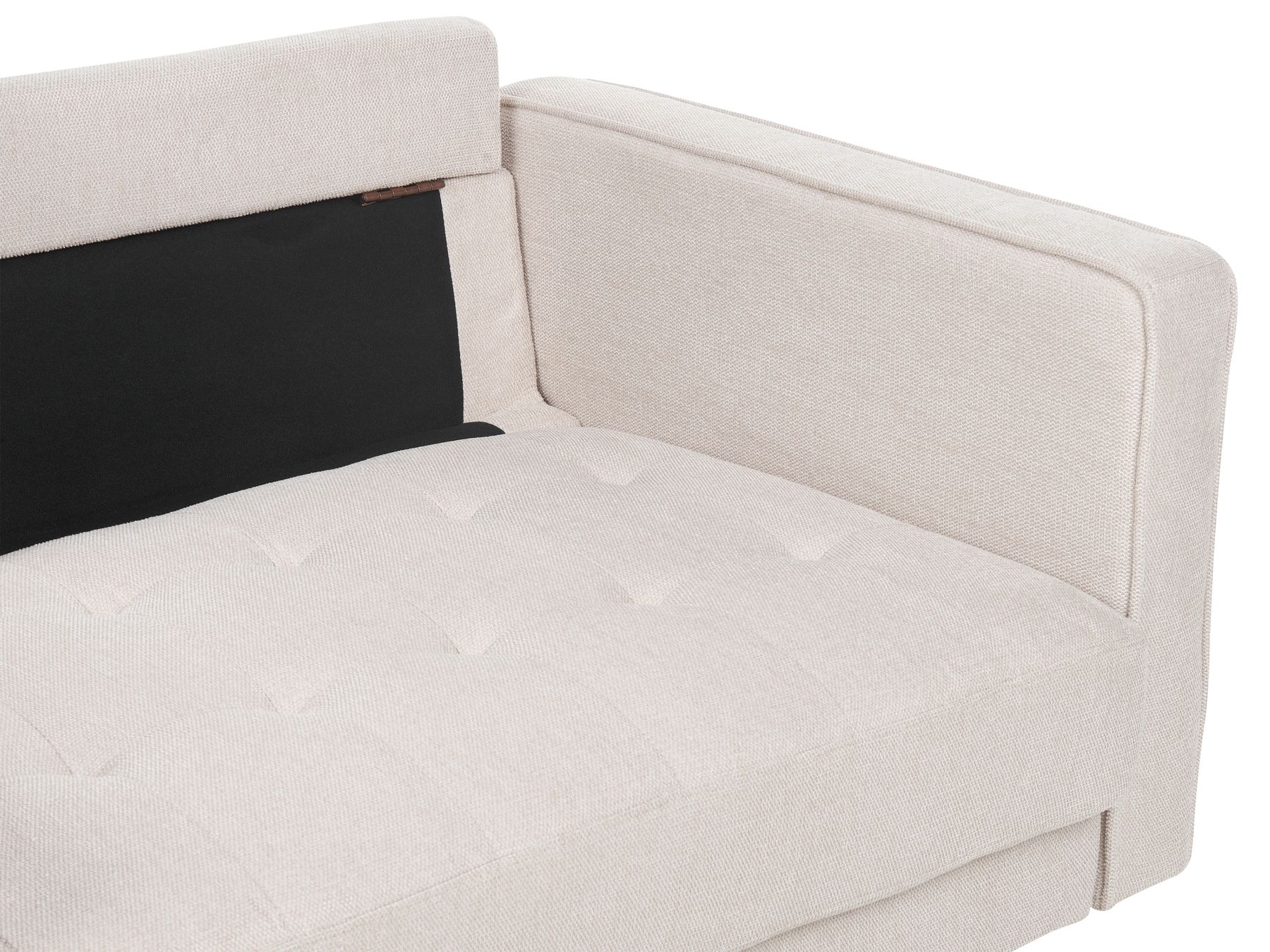 3 Seater Fabric Sofa Beige NURMO
