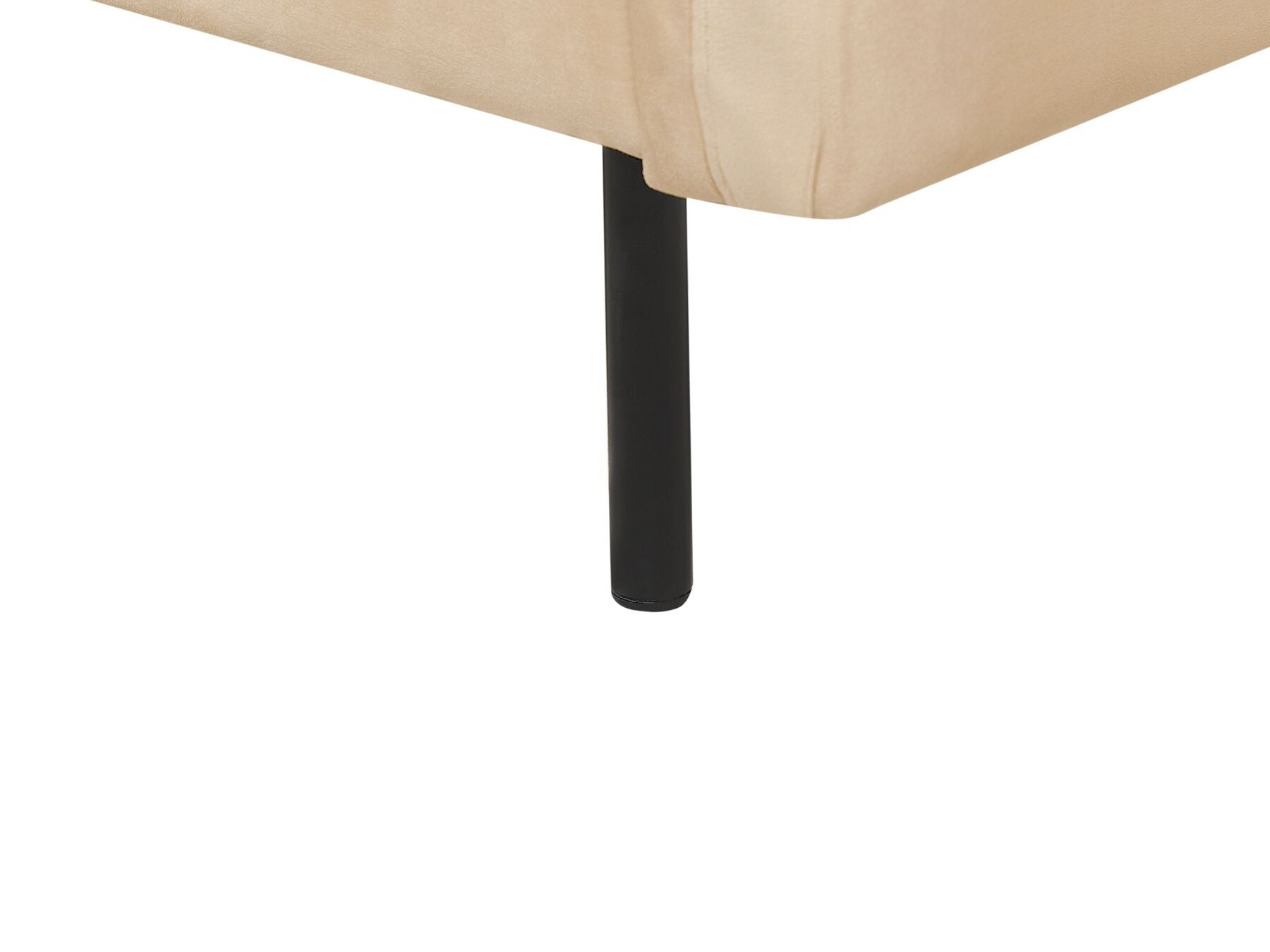 Right Hand Velvet Corner Sofa Beige VINTERBRO