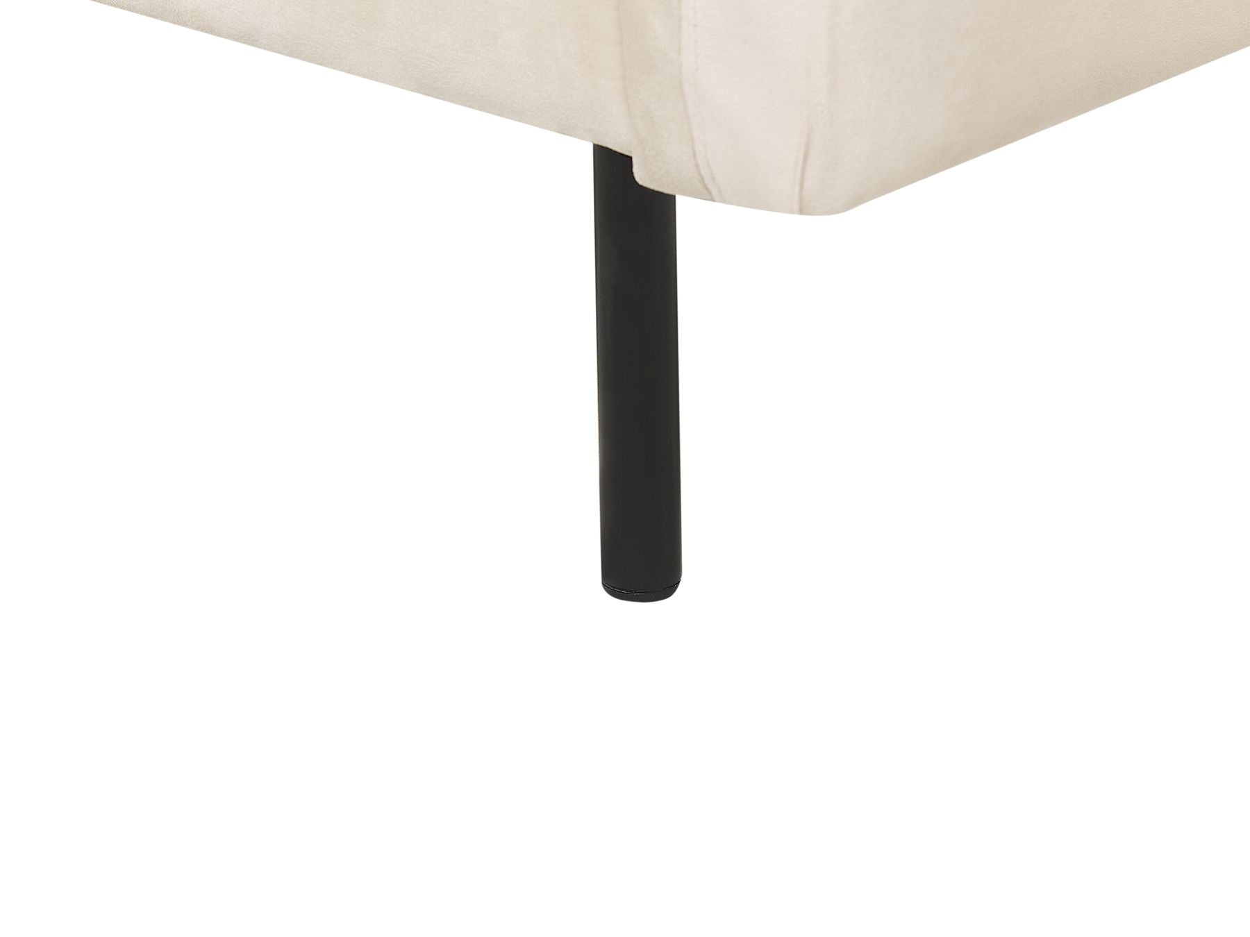 Right Hand Velvet Corner Sofa Light Beige VINTERBRO
