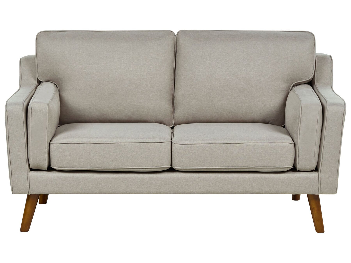 2 Seater Fabric Sofa Beige LOKKA