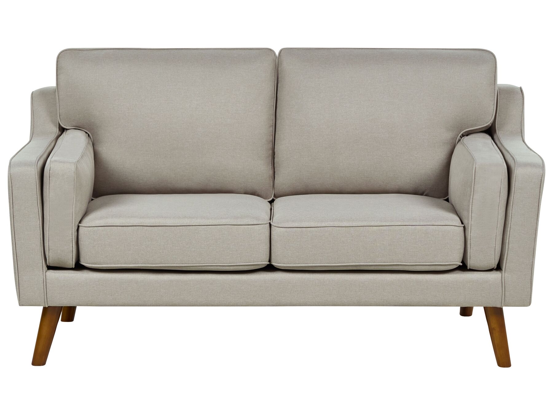 2 Seater Fabric Sofa Beige LOKKA