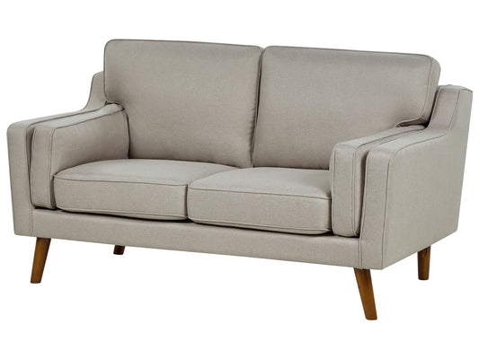 2 Seater Fabric Sofa Beige LOKKA