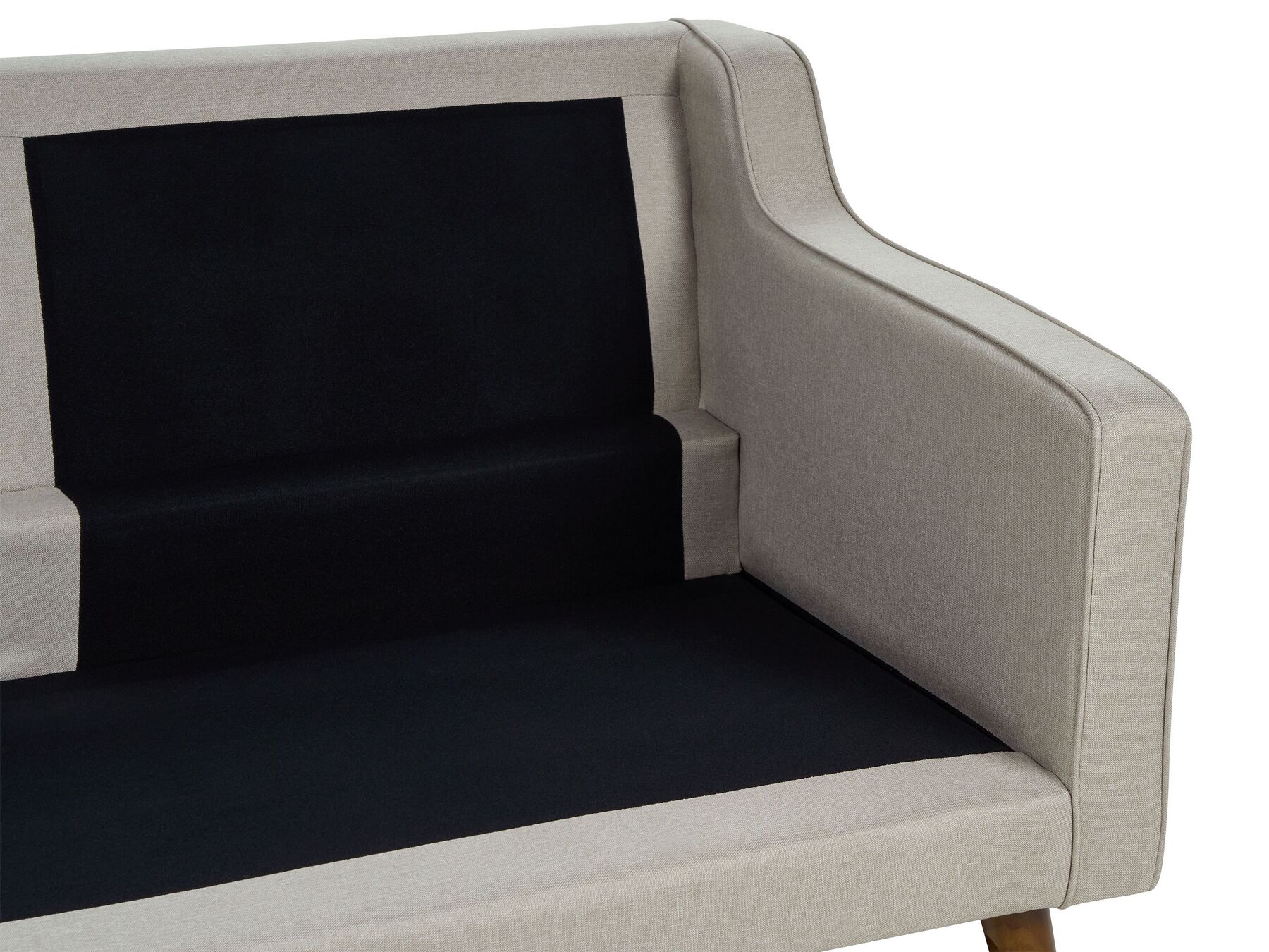 2 Seater Fabric Sofa Beige LOKKA