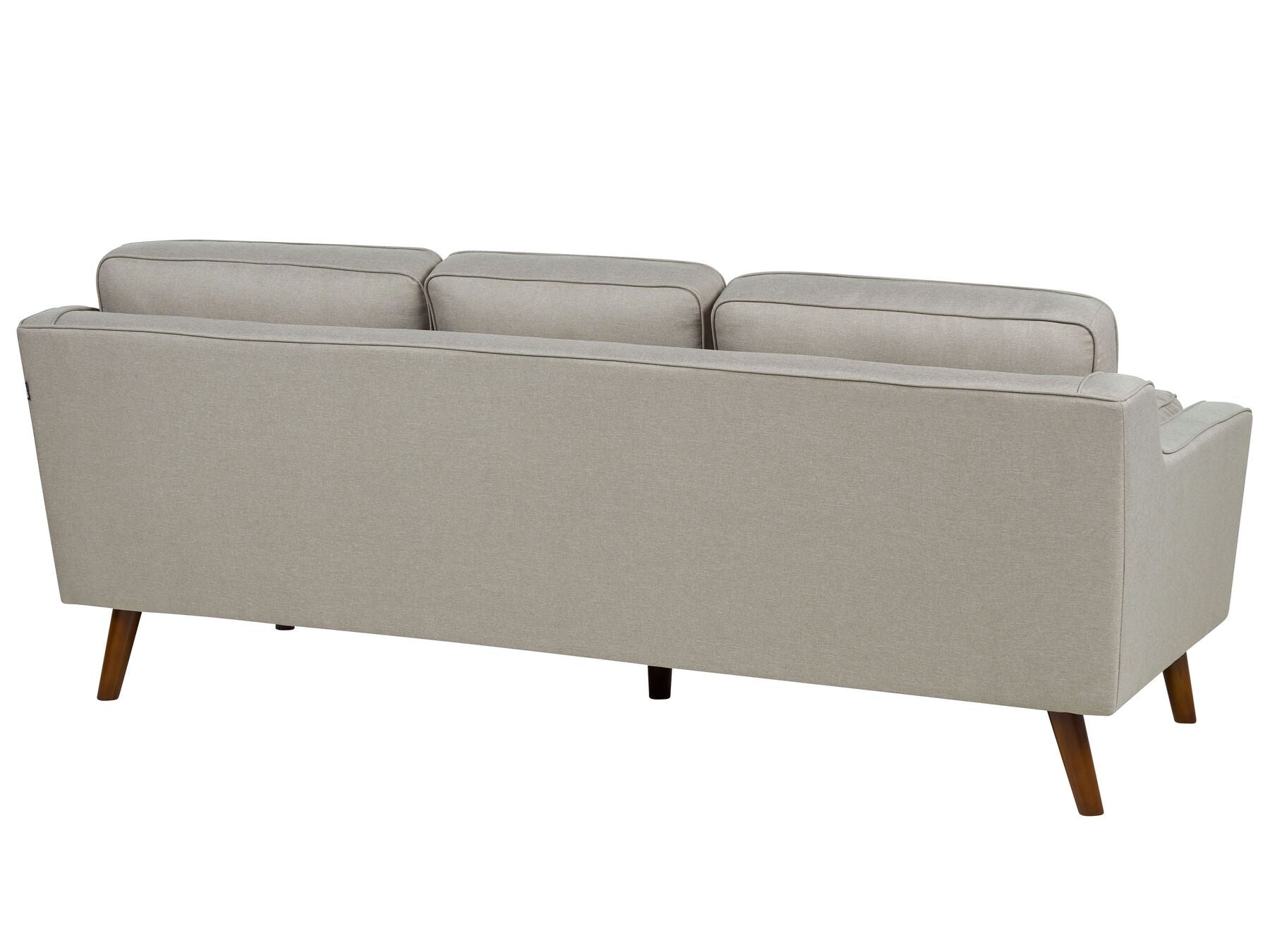 3 Seater Fabric Sofa Beige LOKKA
