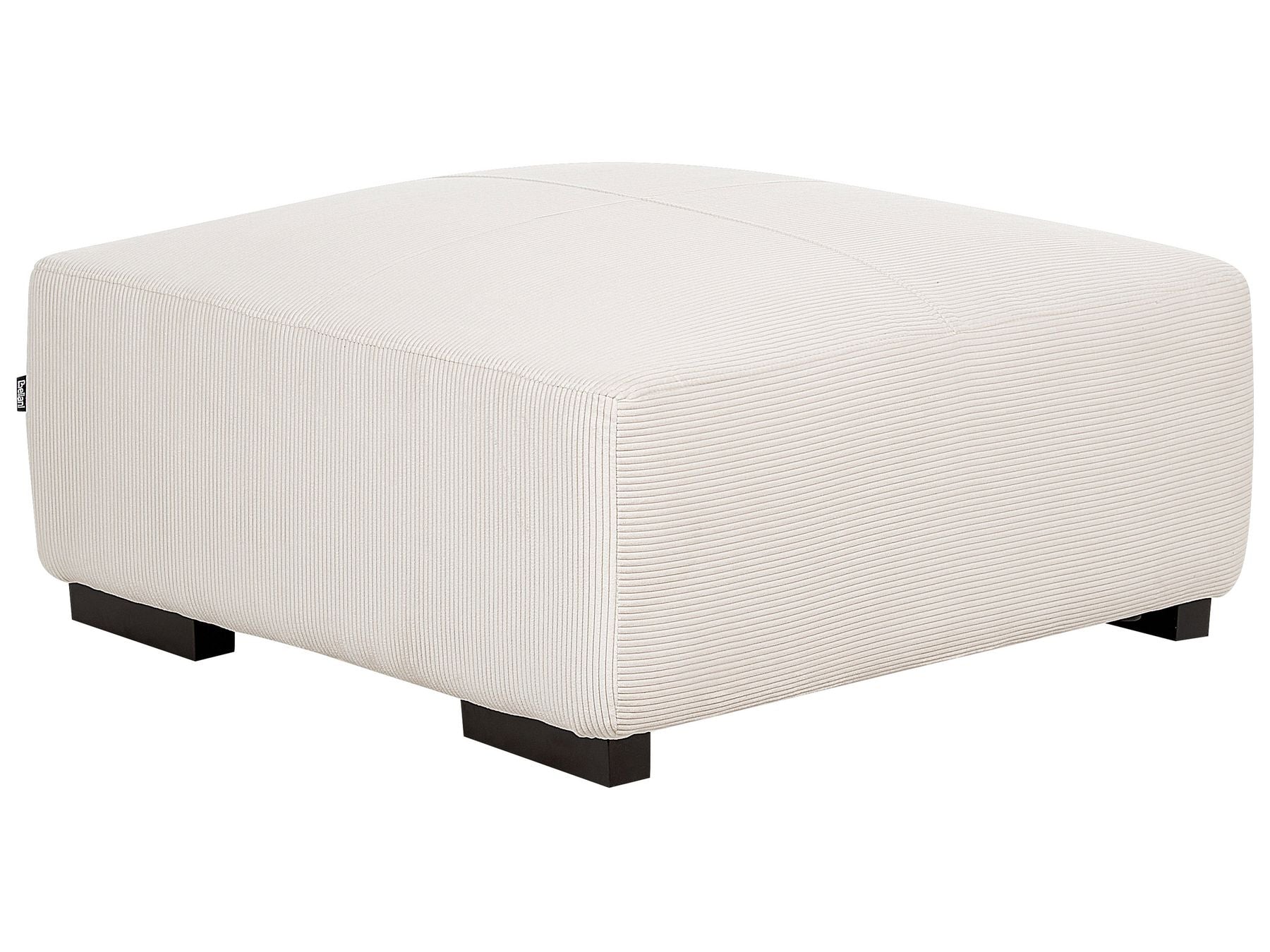 Right Hand Jumbo Cord Corner Sofa with Ottoman Off-White LUNGO