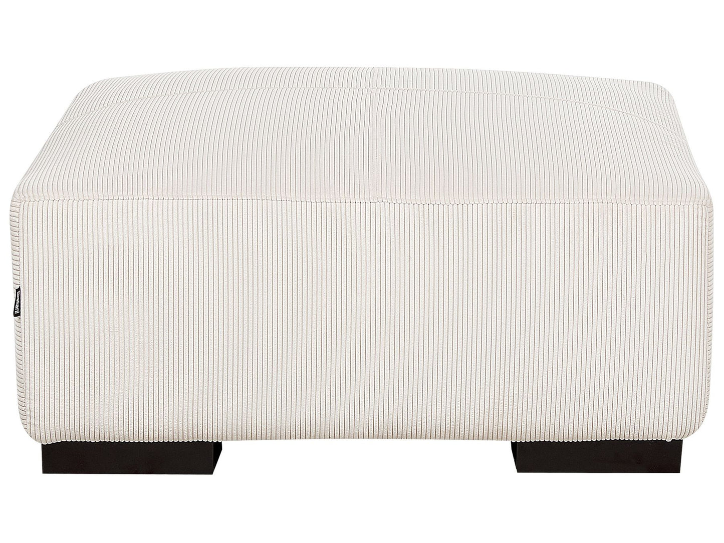 Right Hand Jumbo Cord Corner Sofa with Ottoman Off-White LUNGO