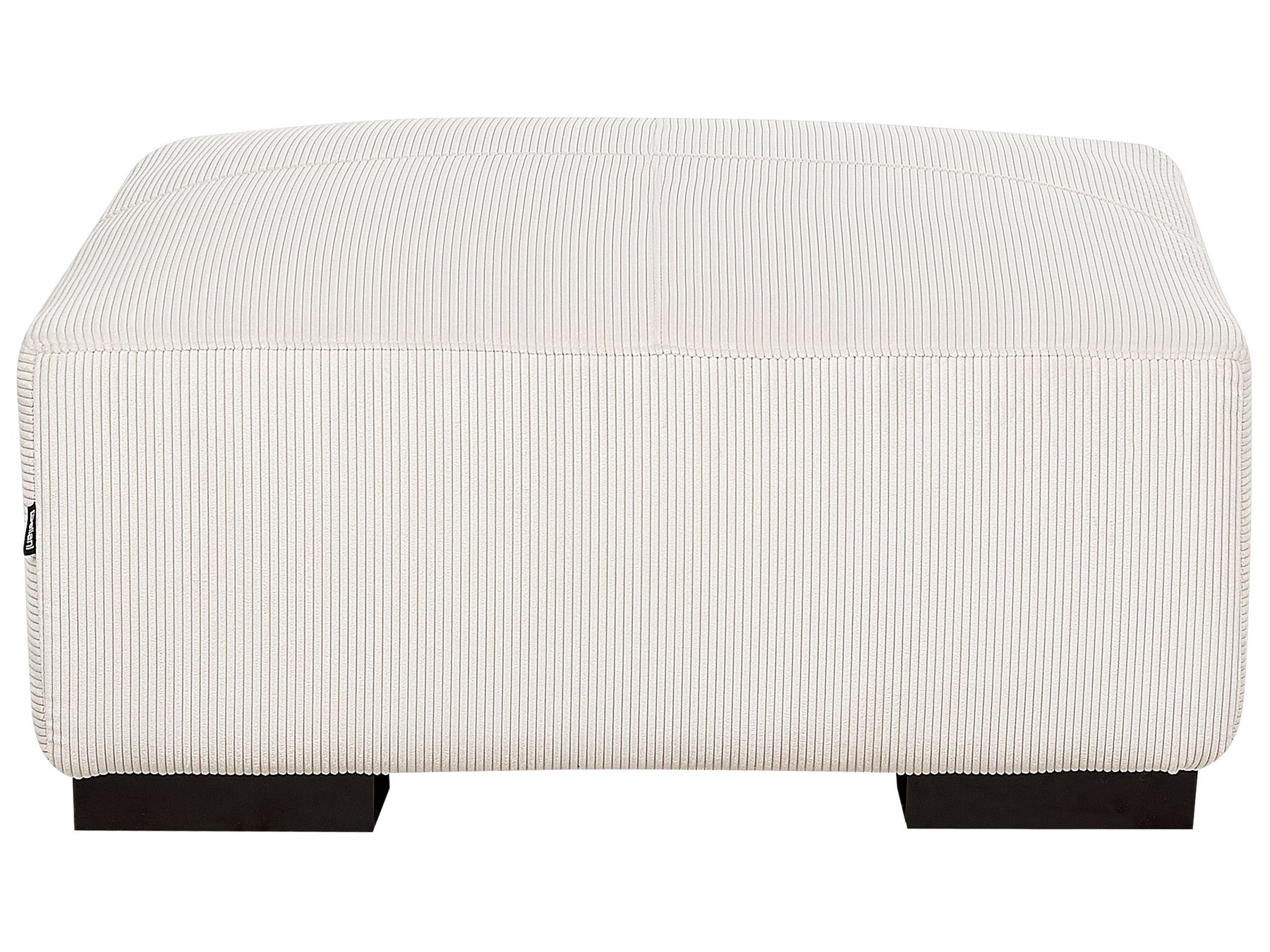 Right Hand Jumbo Cord Corner Sofa with Ottoman Off-White LUNGO