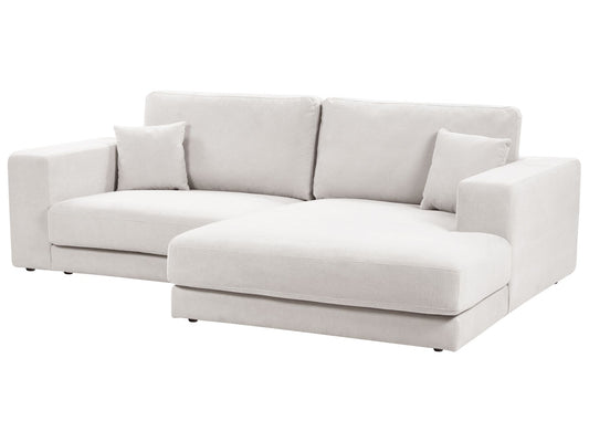 Left Hand 3 Seater Corner Sofa White LOFOTEN