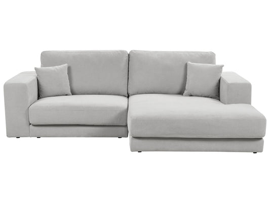 Left Hand 3 Seater Corner Sofa Light Grey LOFOTEN