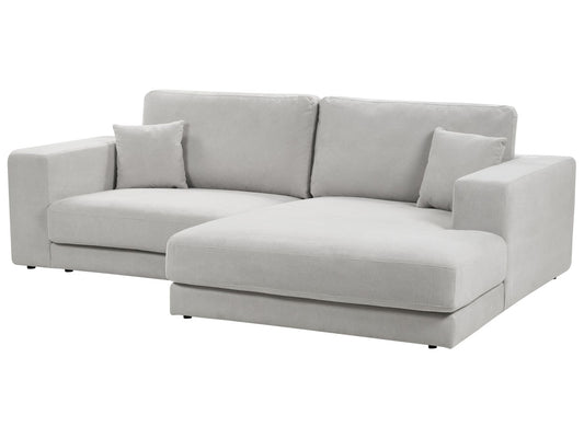 Left Hand 3 Seater Corner Sofa Light Grey LOFOTEN