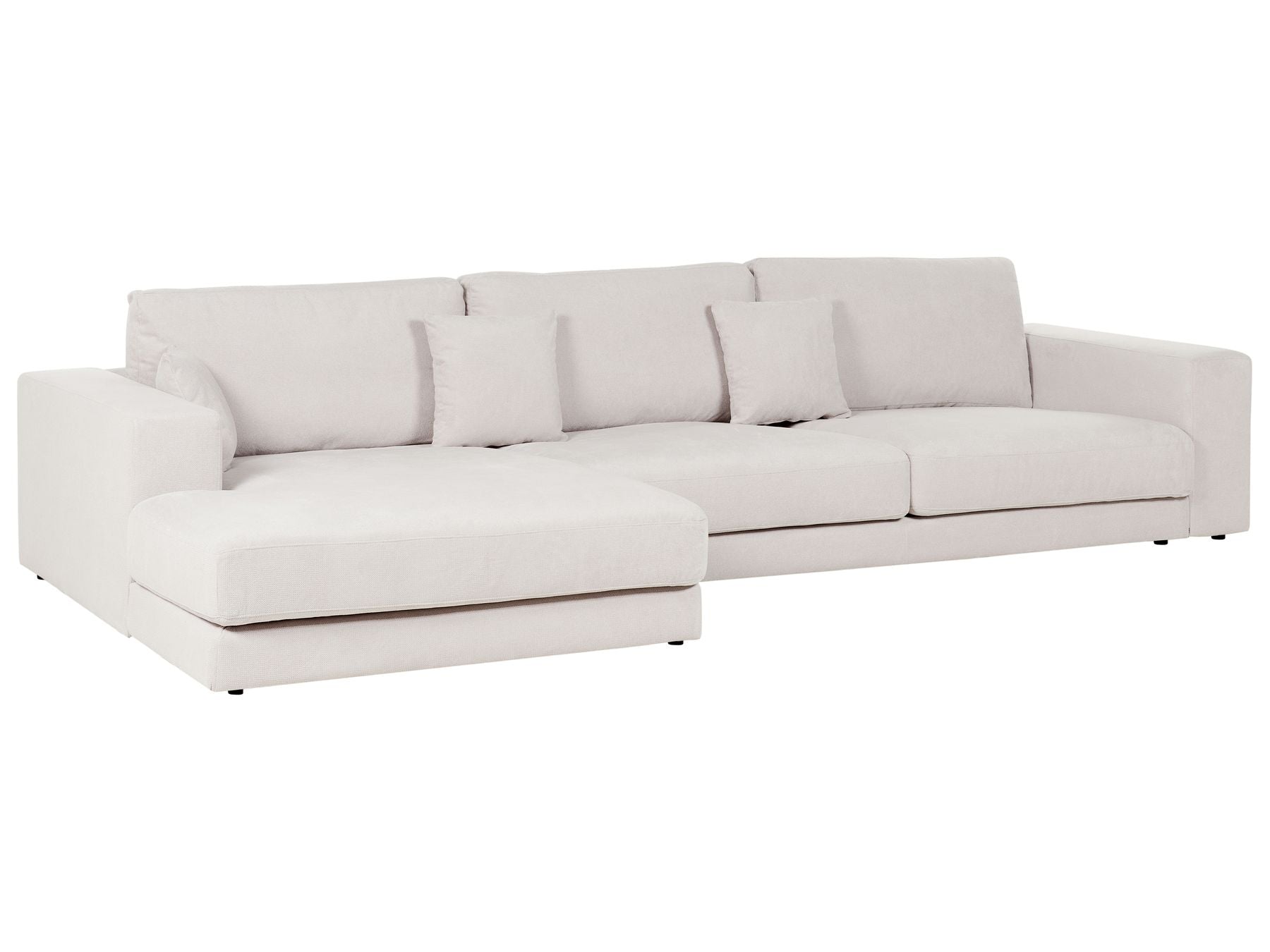 Right Hand 4 Seater Corner Sofa White LOFOTEN