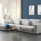 Right Hand 4 Seater Corner Sofa Light Grey LOFOTEN