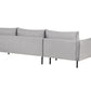 Velvet Corner Sofa Right Hand Grey VINTERBRO