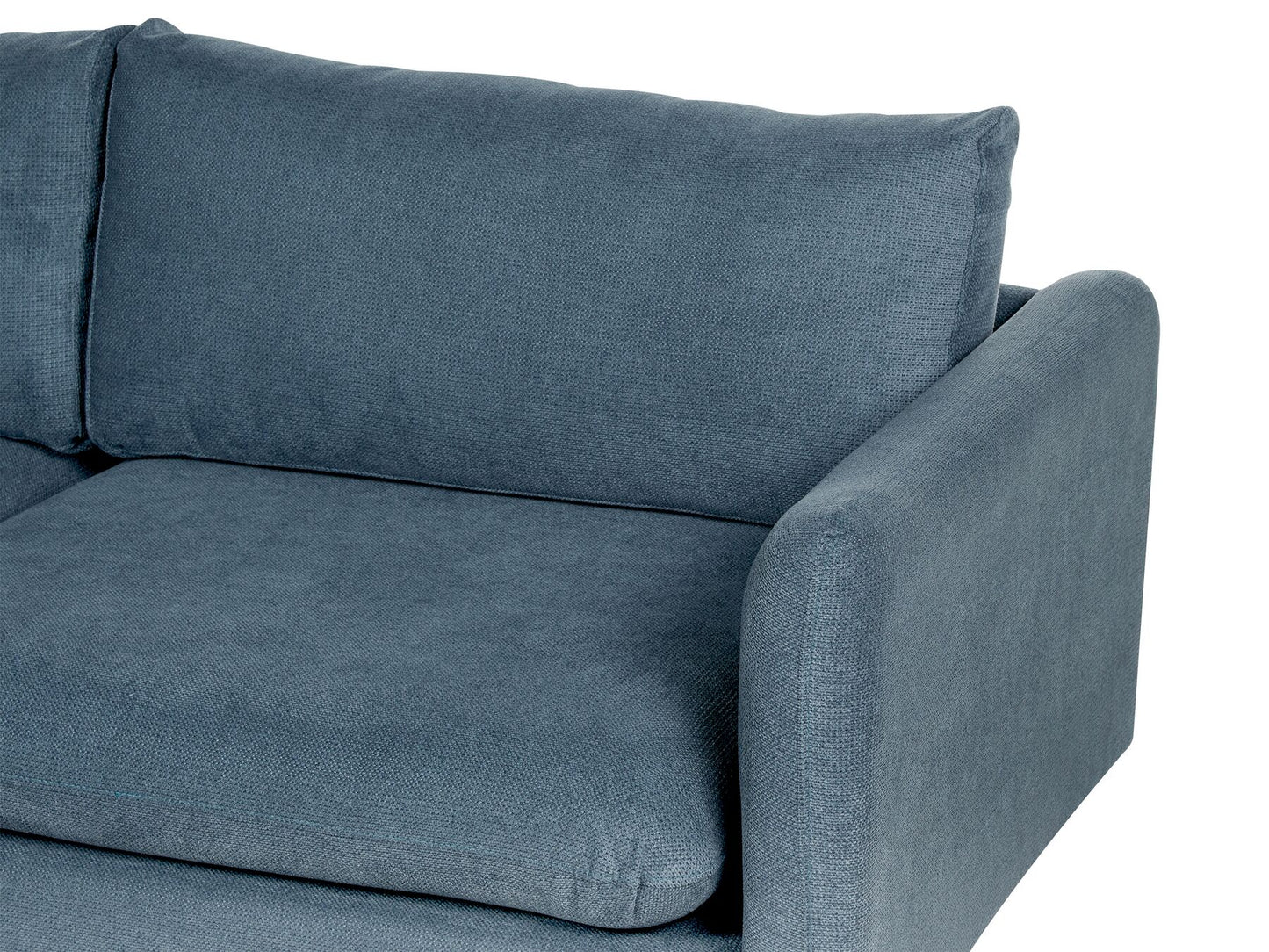 Fabric Corner Sofa Right Hand Blue VINTERBRO