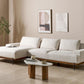 Right Hand Corner Fabric Sofa Beige MARIFERD