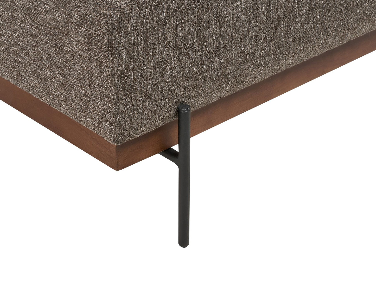 Right Hand Corner Fabric Sofa Brown MARIFERD