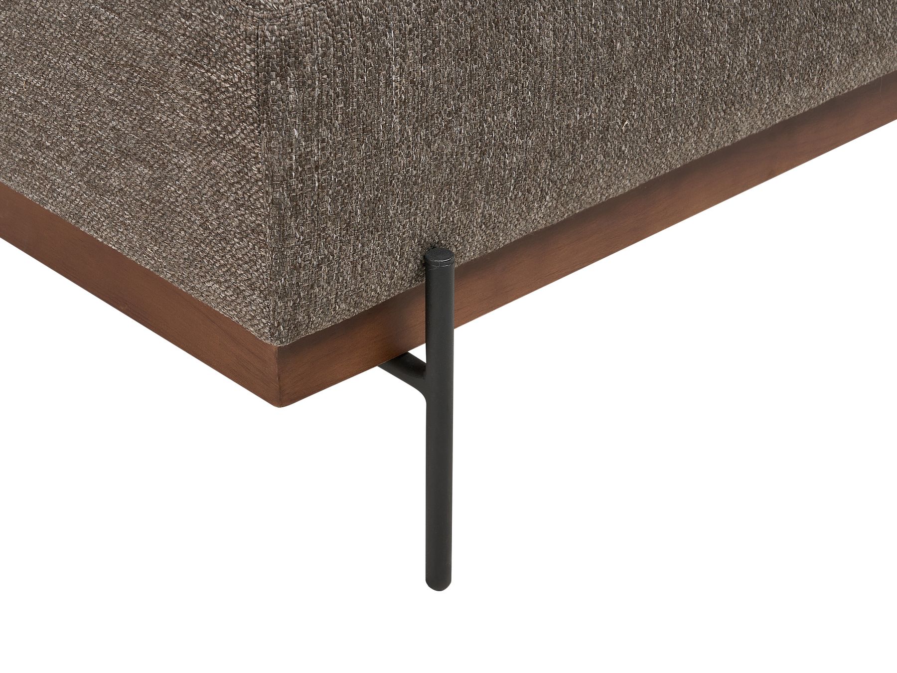 Right Hand Corner Fabric Sofa Brown MARIFERD