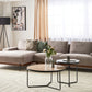 Right Hand Corner Fabric Sofa Light Brown MARIFERD