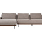 Right Hand Corner Fabric Sofa Light Brown MARIFERD