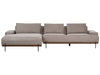 Right Hand Corner Fabric Sofa Light Brown MARIFERD