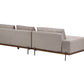 Right Hand Corner Fabric Sofa Light Brown MARIFERD