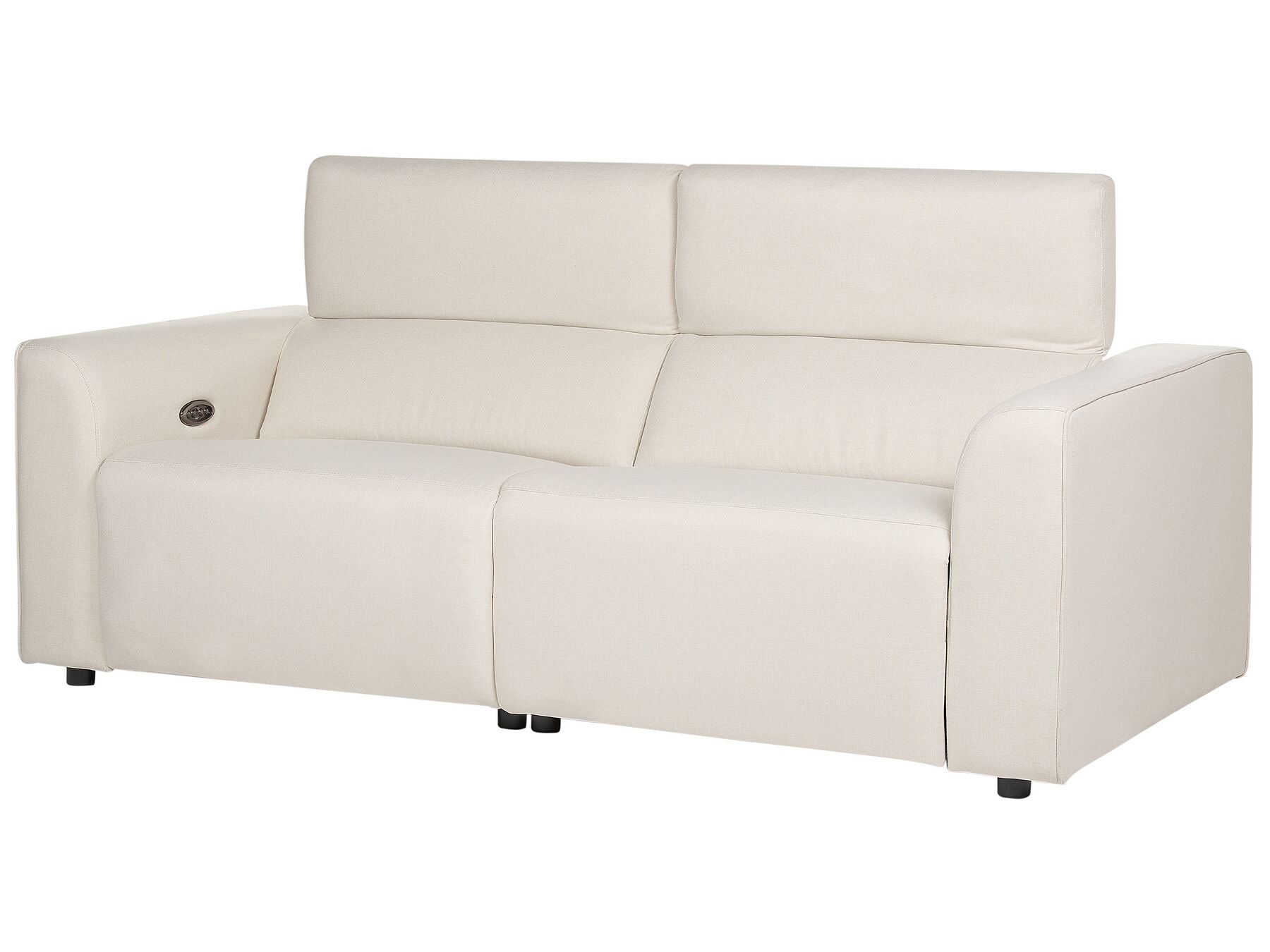 2 Seater Fabric Electric Recliner Sofa with USB Port Light Beige ULVEN