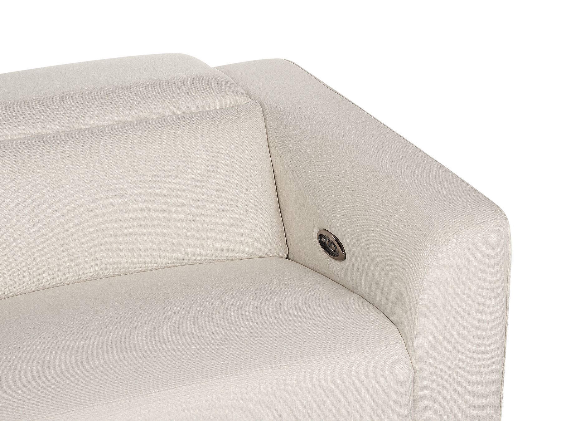 2 Seater Fabric Electric Recliner Sofa with USB Port Light Beige ULVEN