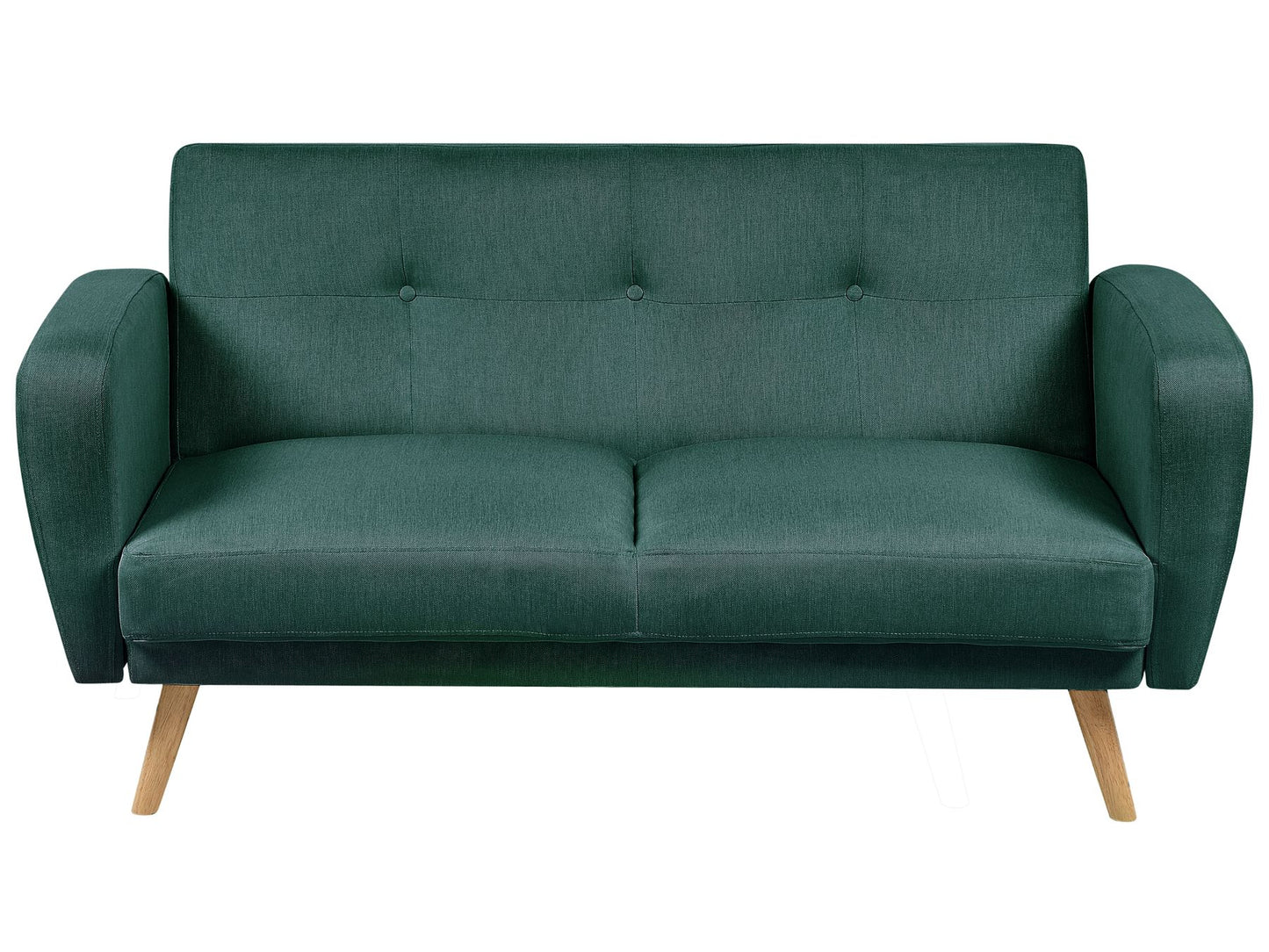 2 Seater Fabric Sofa Bed Green FLORLI