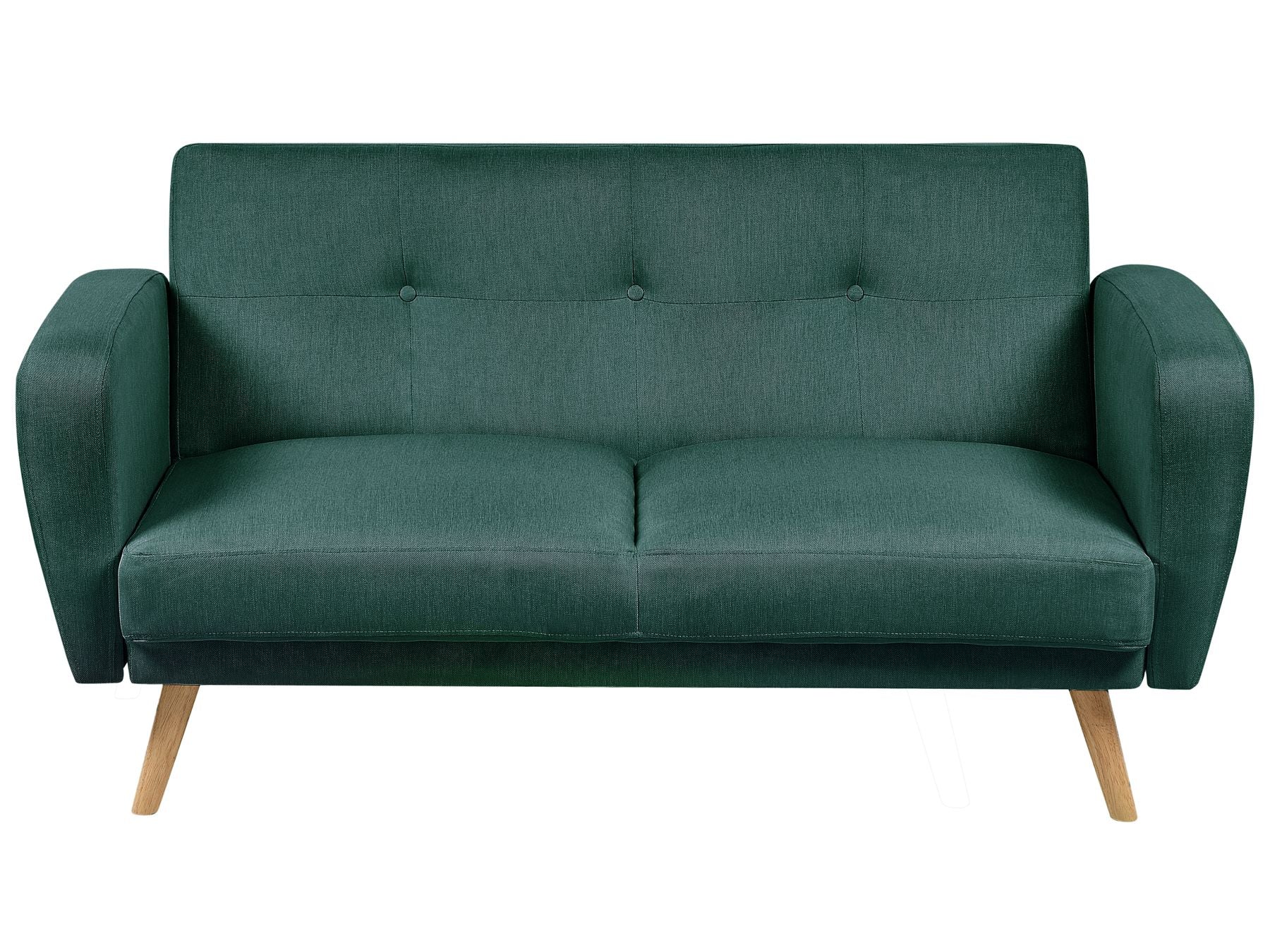 2 Seater Fabric Sofa Bed Green FLORLI