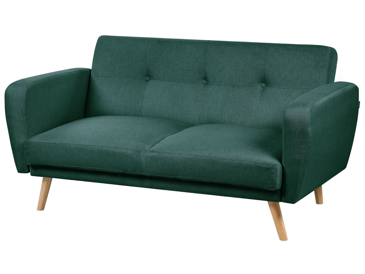 2 Seater Fabric Sofa Bed Green FLORLI