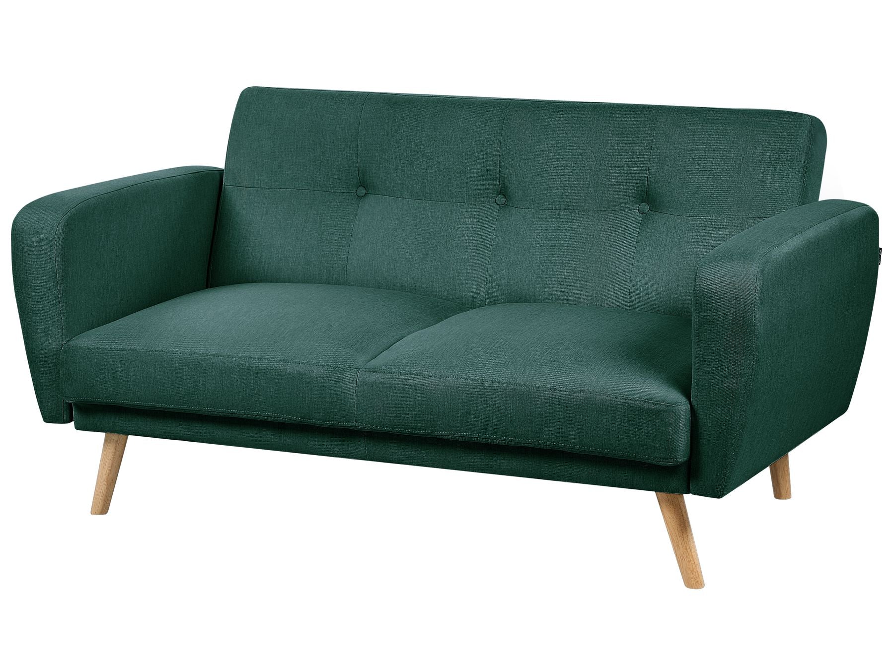 2 Seater Fabric Sofa Bed Green FLORLI
