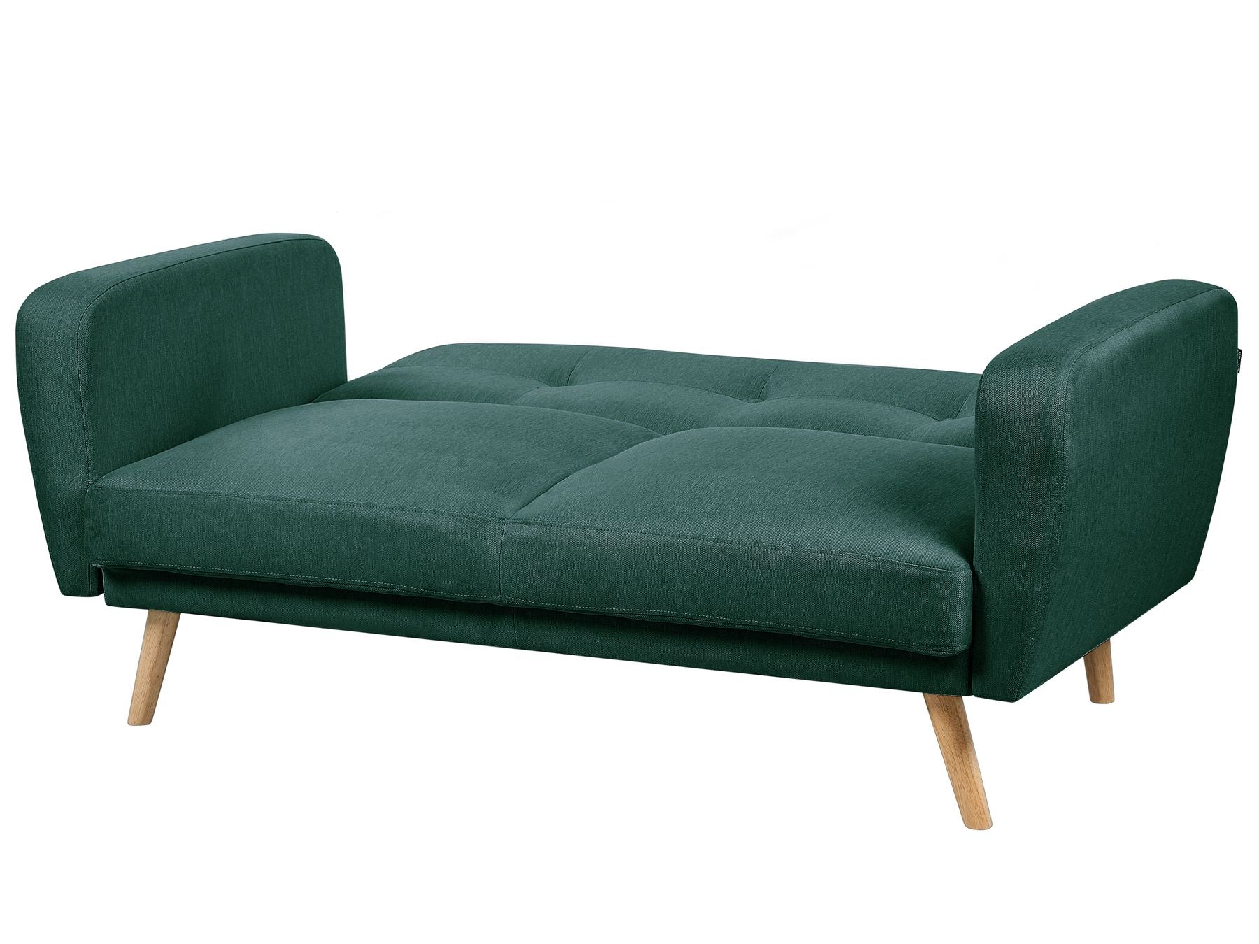 2 Seater Fabric Sofa Bed Green FLORLI
