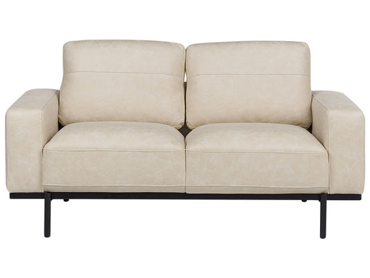 2 Seater Fabric Sofa Cream Beige SOVIK