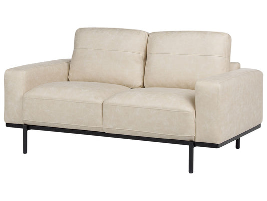 2 Seater Fabric Sofa Cream Beige SOVIK
