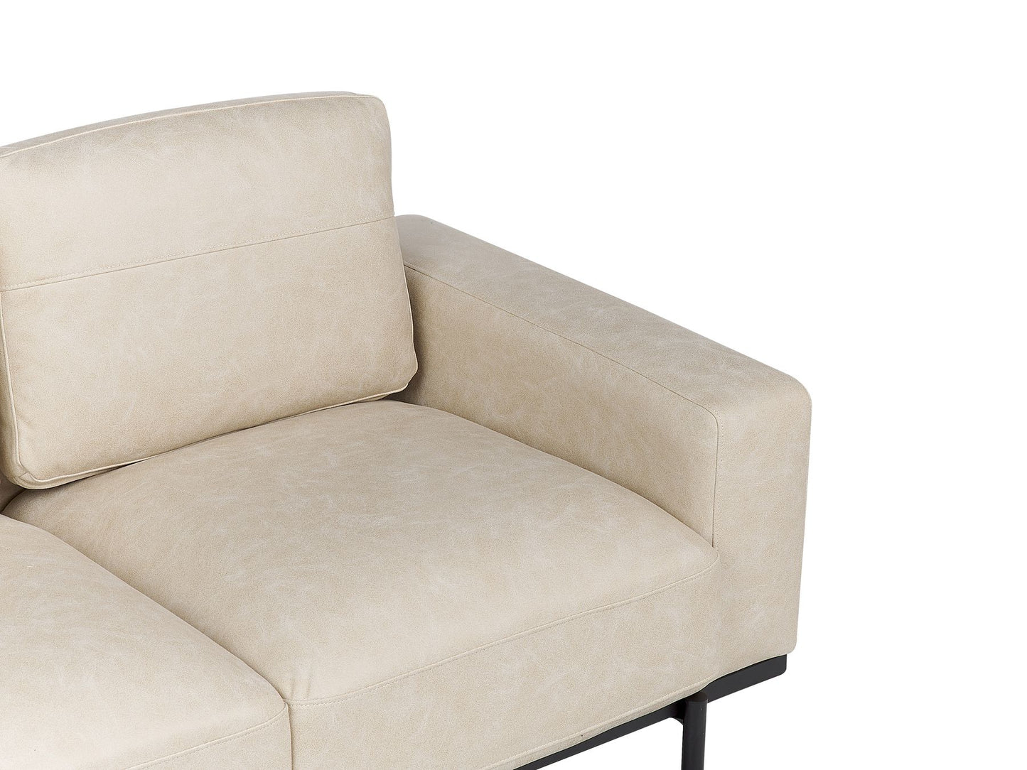 2 Seater Fabric Sofa Cream Beige SOVIK