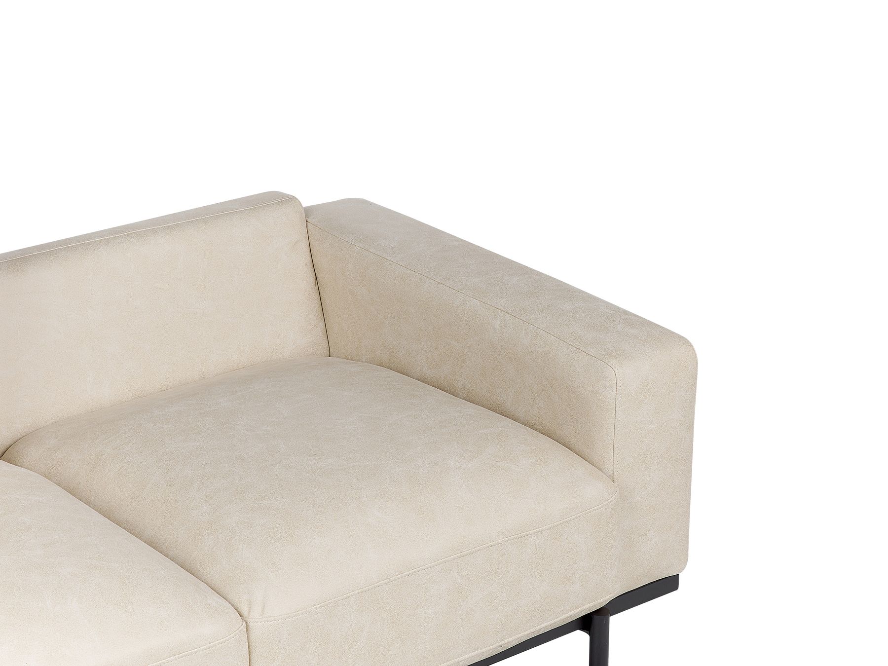 2 Seater Fabric Sofa Cream Beige SOVIK