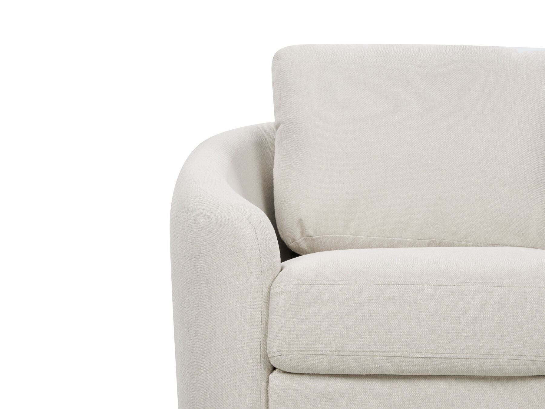 2 Seater Fabric Sofa Light Beige TROSA